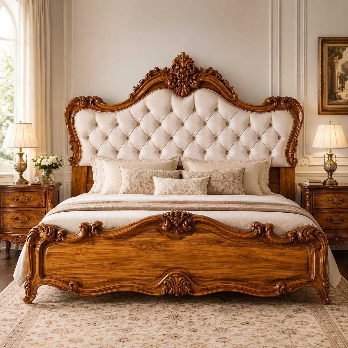 King Size Wooden Bed